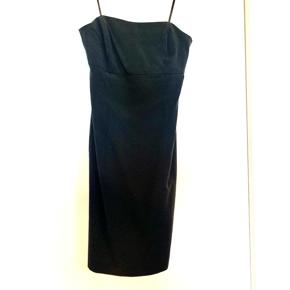 Black strapless stretch dress